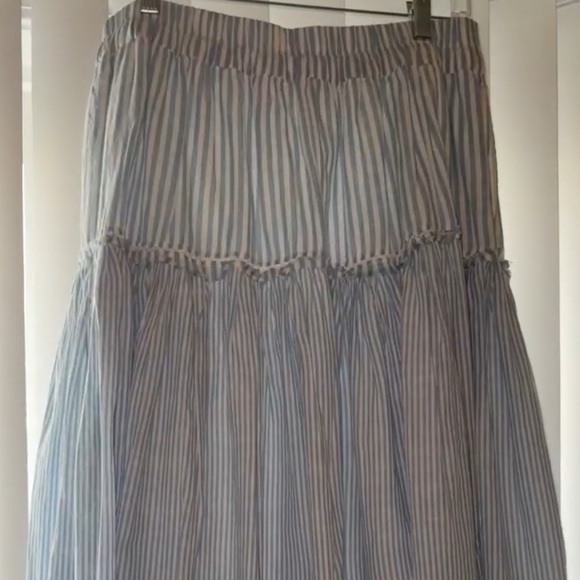 EUC-LoveShackFancy skirt with pockets Blue A-Line - Picture 7 of 7